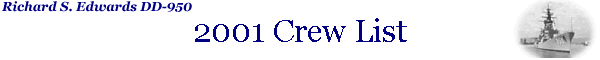 2001 Crew List